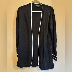 HAWTHORN Open Front Cardigan Sweater - Women's Size Medium - Black/White